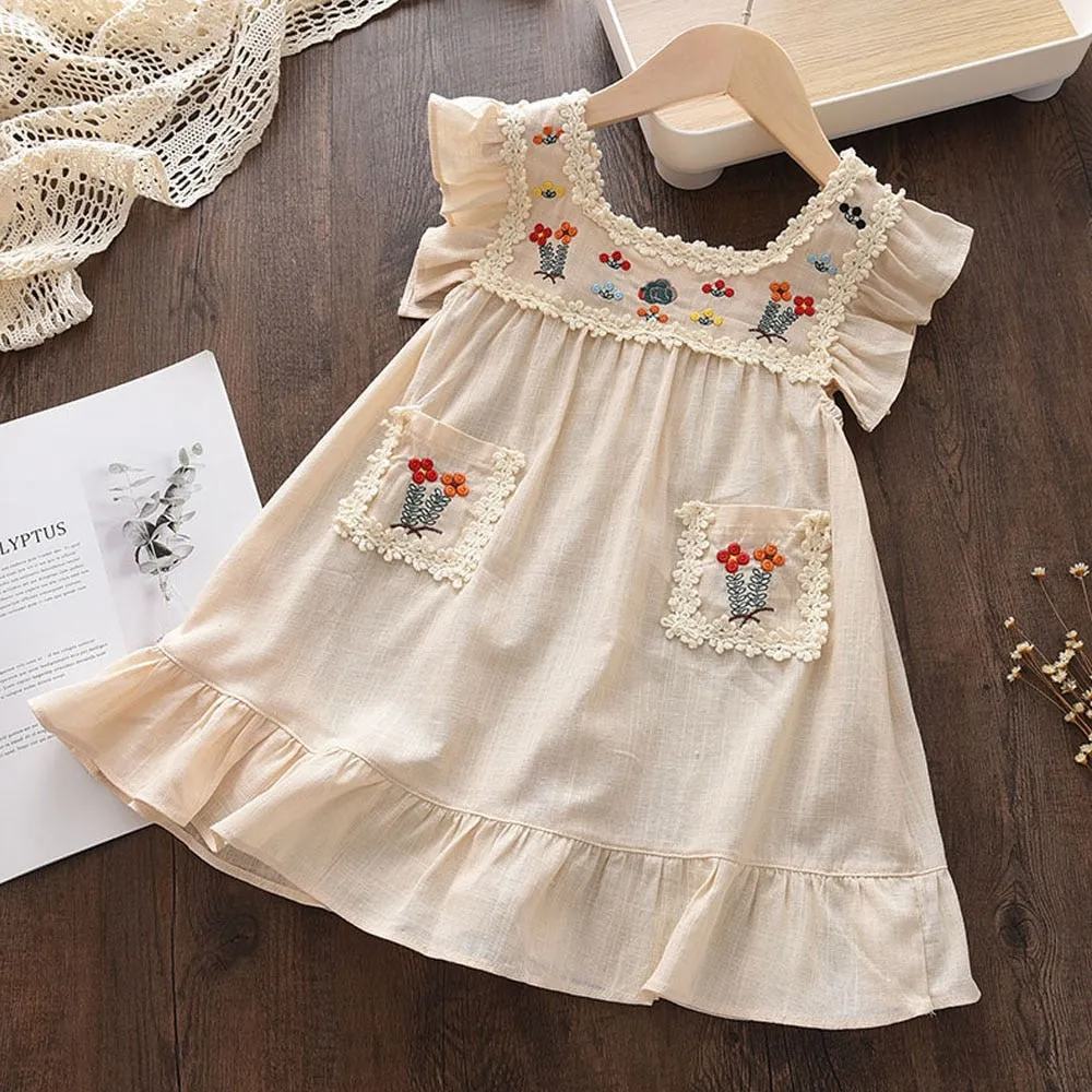 Kids Girls Floral Summer Fashion Dresses