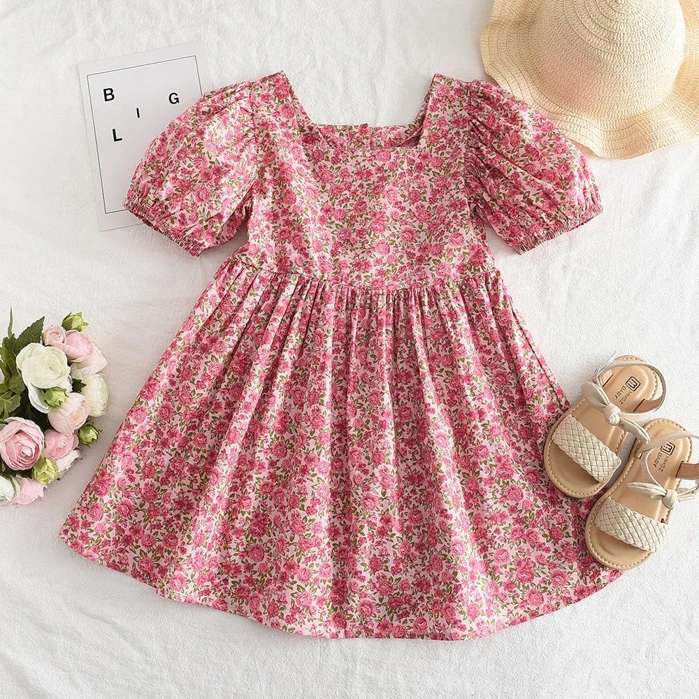Kids Girls Floral Summer Fashion Dresses