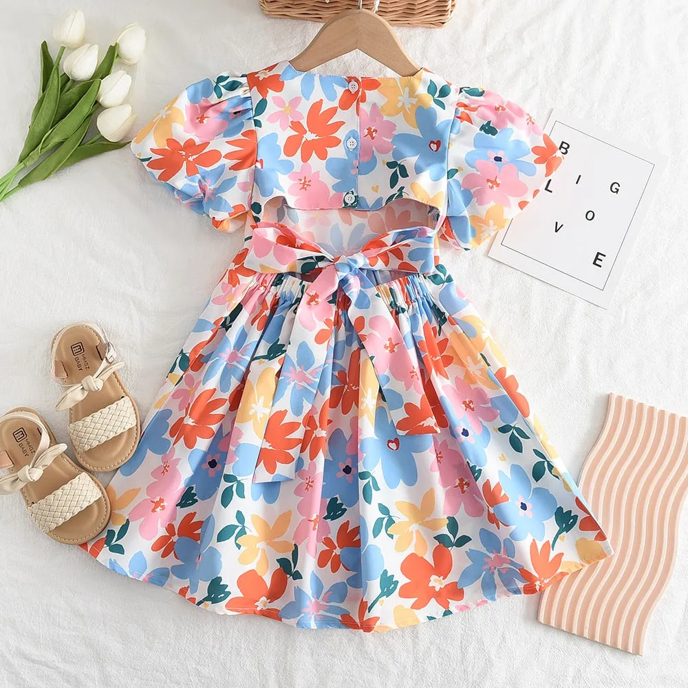 Kids Girls Floral Summer Fashion Dresses