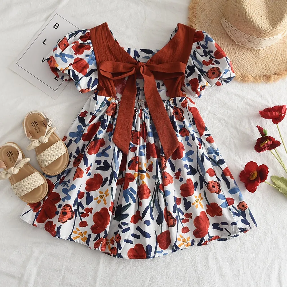 Kids Girls Floral Summer Fashion Dresses