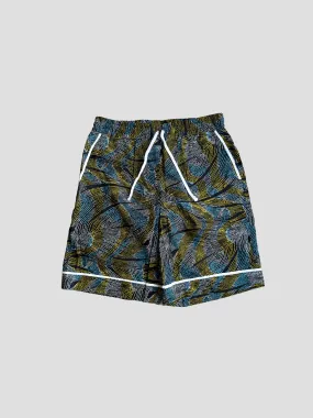 Kitenge Design Lounge Short for Women Floral Yellow Blue Dots