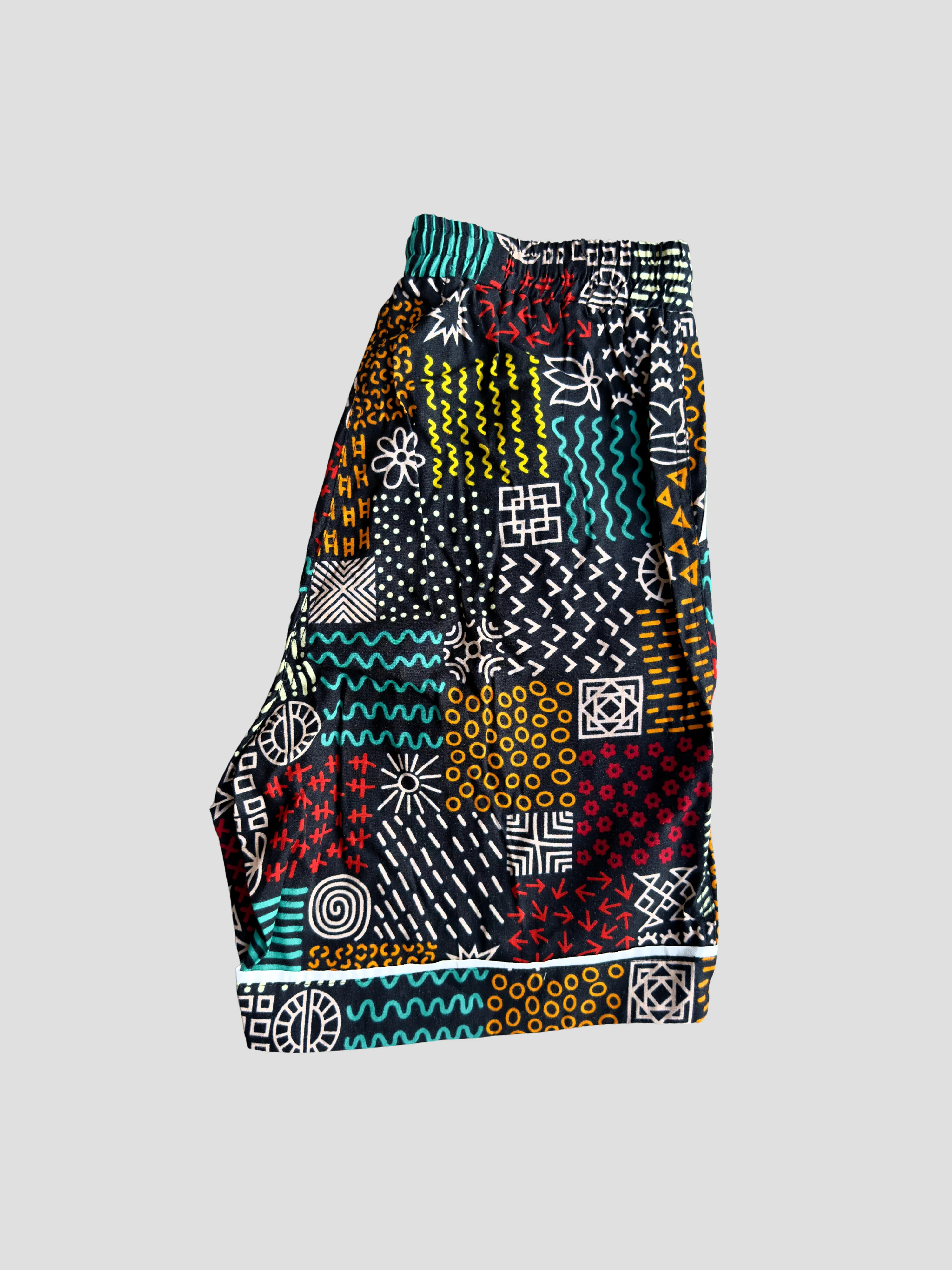 Kitenge Design Lounge Short Women Mudcloth Pattern