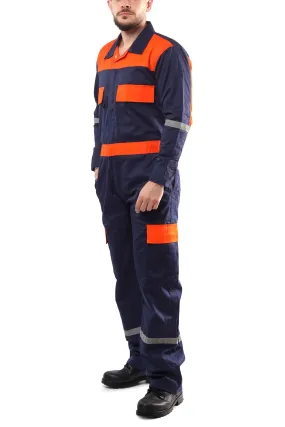 Kolossus Deluxe Long Sleeve Cotton Blend Coverall with Enhanced Visibility