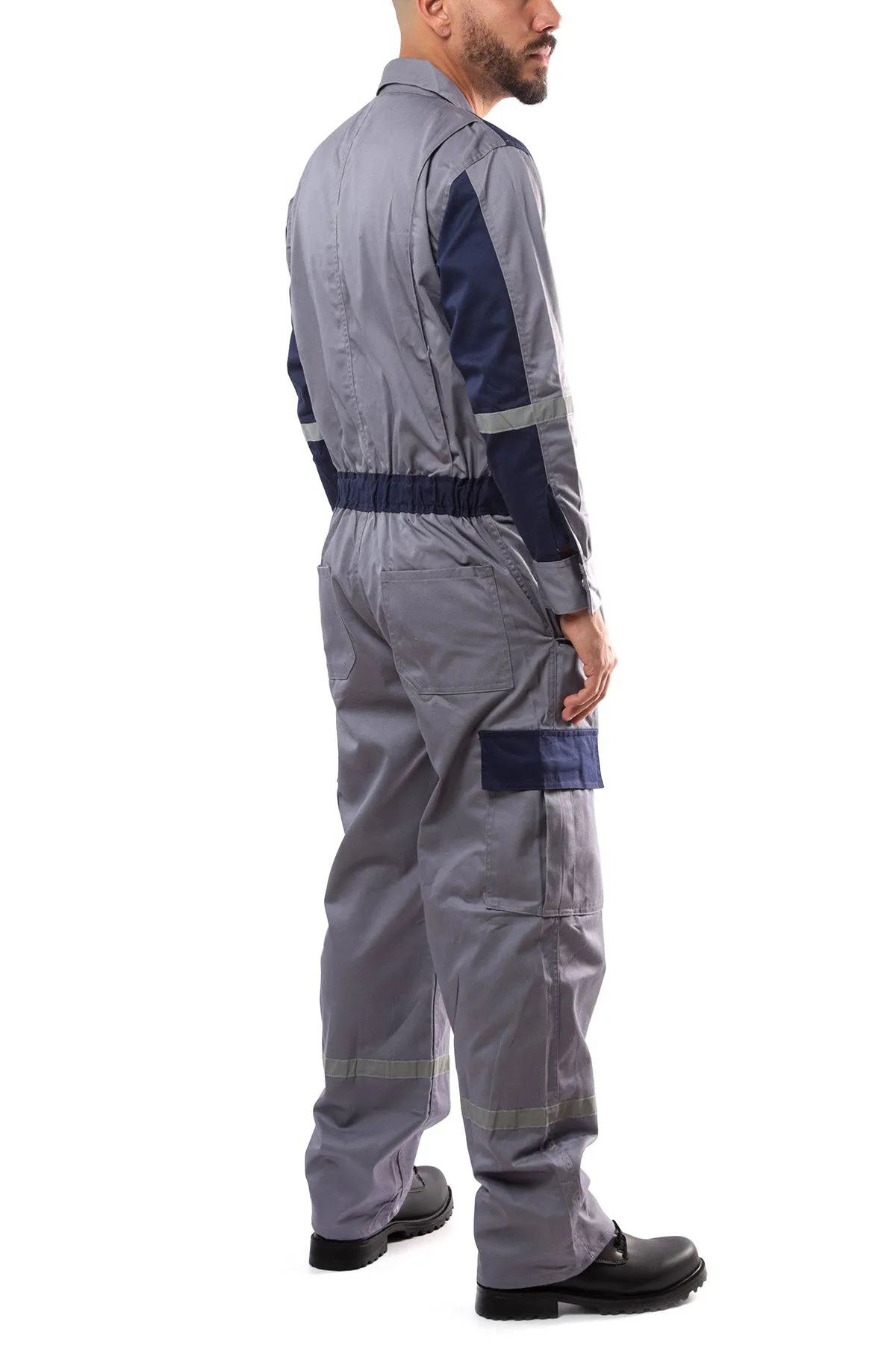Kolossus Deluxe Long Sleeve Cotton Blend Coverall with Enhanced Visibility