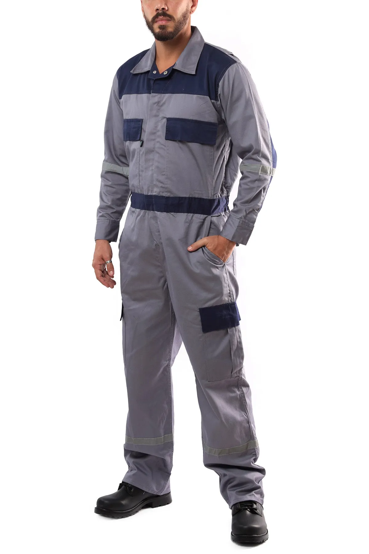 Kolossus Deluxe Long Sleeve Cotton Blend Coverall with Enhanced Visibility