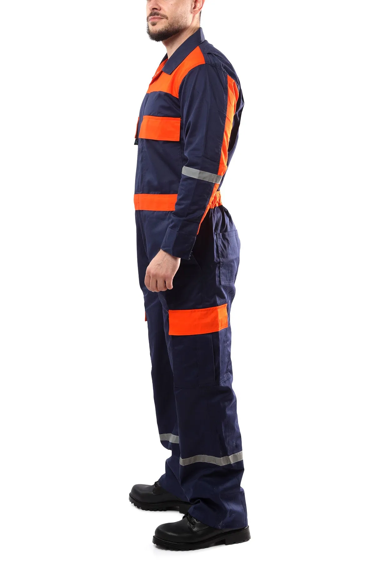 Kolossus Deluxe Long Sleeve Cotton Blend Coverall with Enhanced Visibility