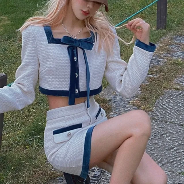 Korean Kawaii Mini Skirt Suit