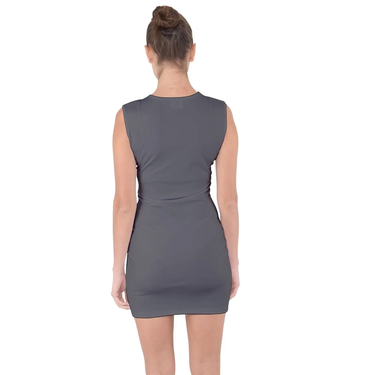 Lace Up Dress - Grey