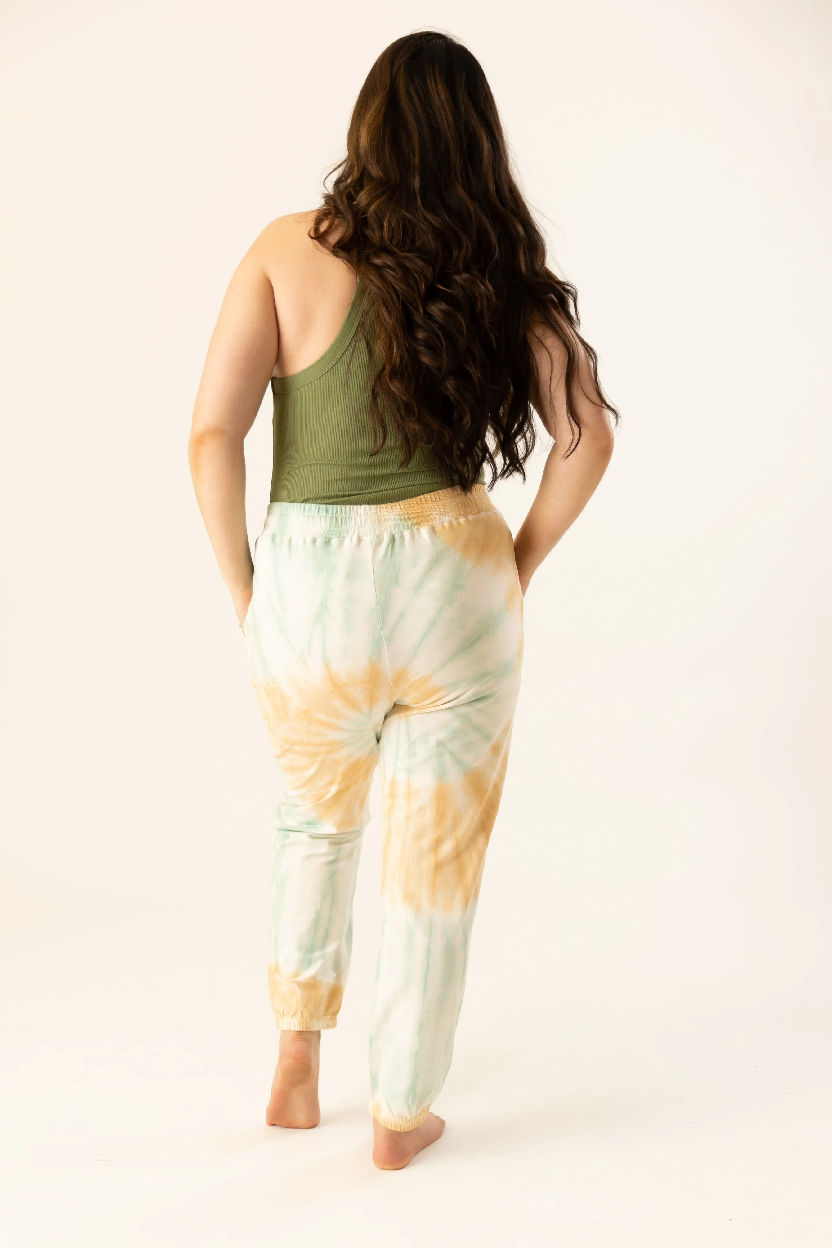 Laci Jogger Pants-Taupe/Mint