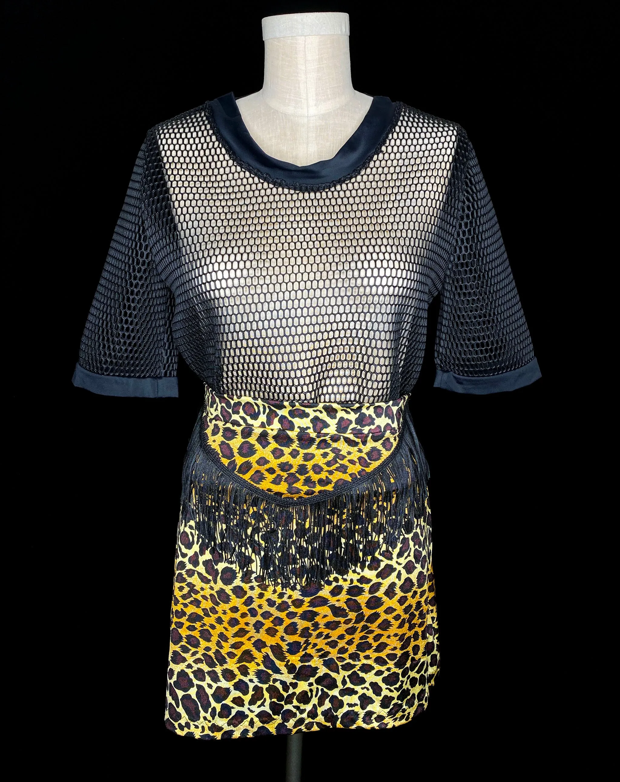 Leopard Cowboy Fringe Skirt