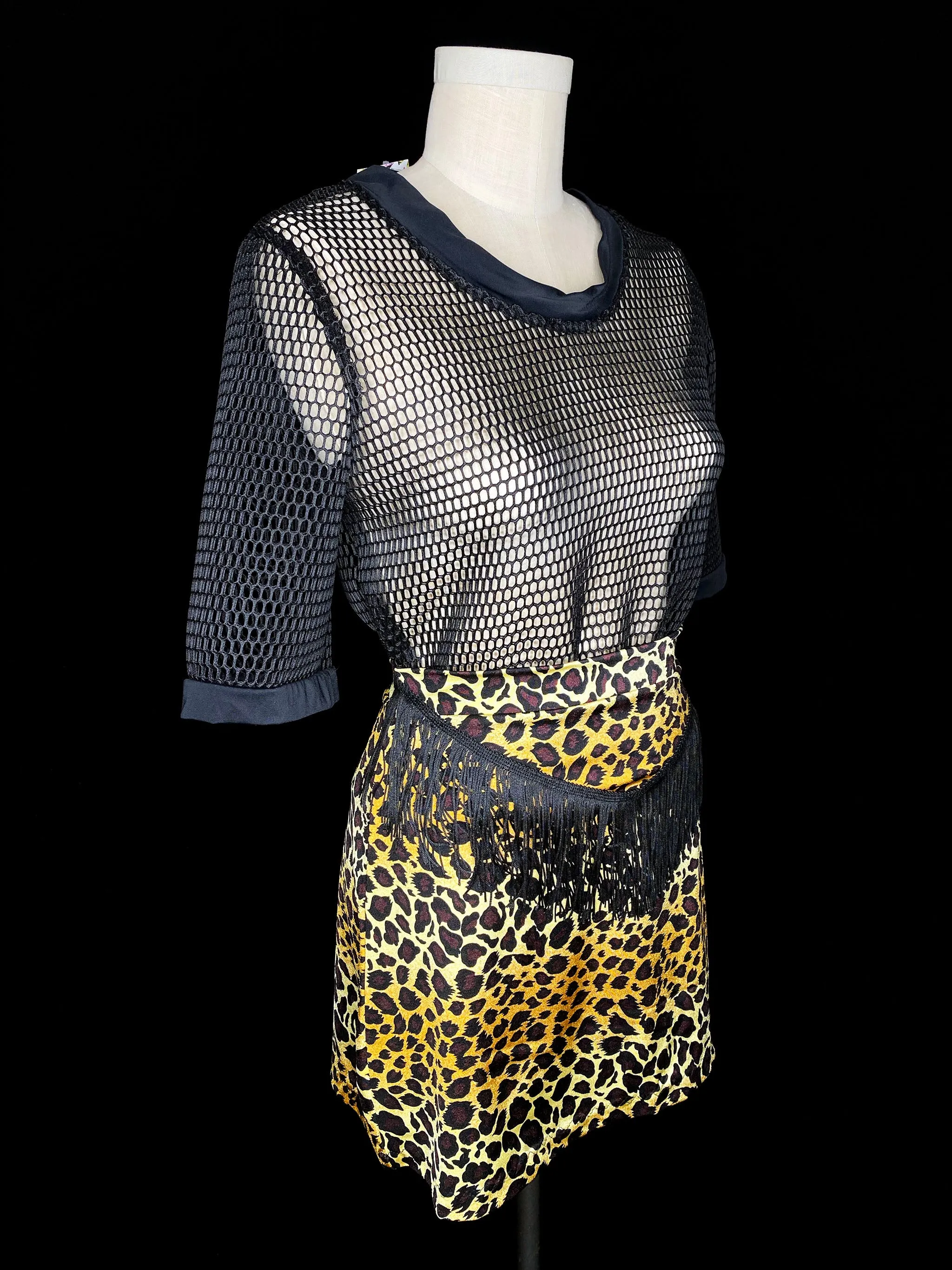 Leopard Cowboy Fringe Skirt