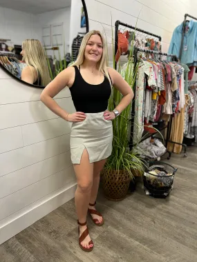 Linen Mini Skirt