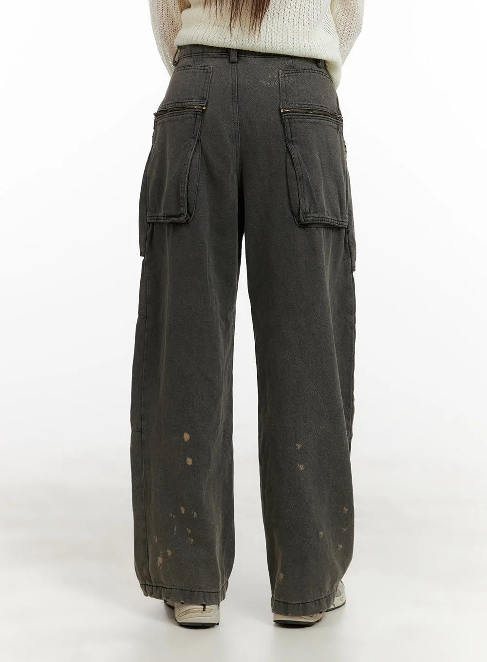 Loose Fit Cargo Jeans CY402
