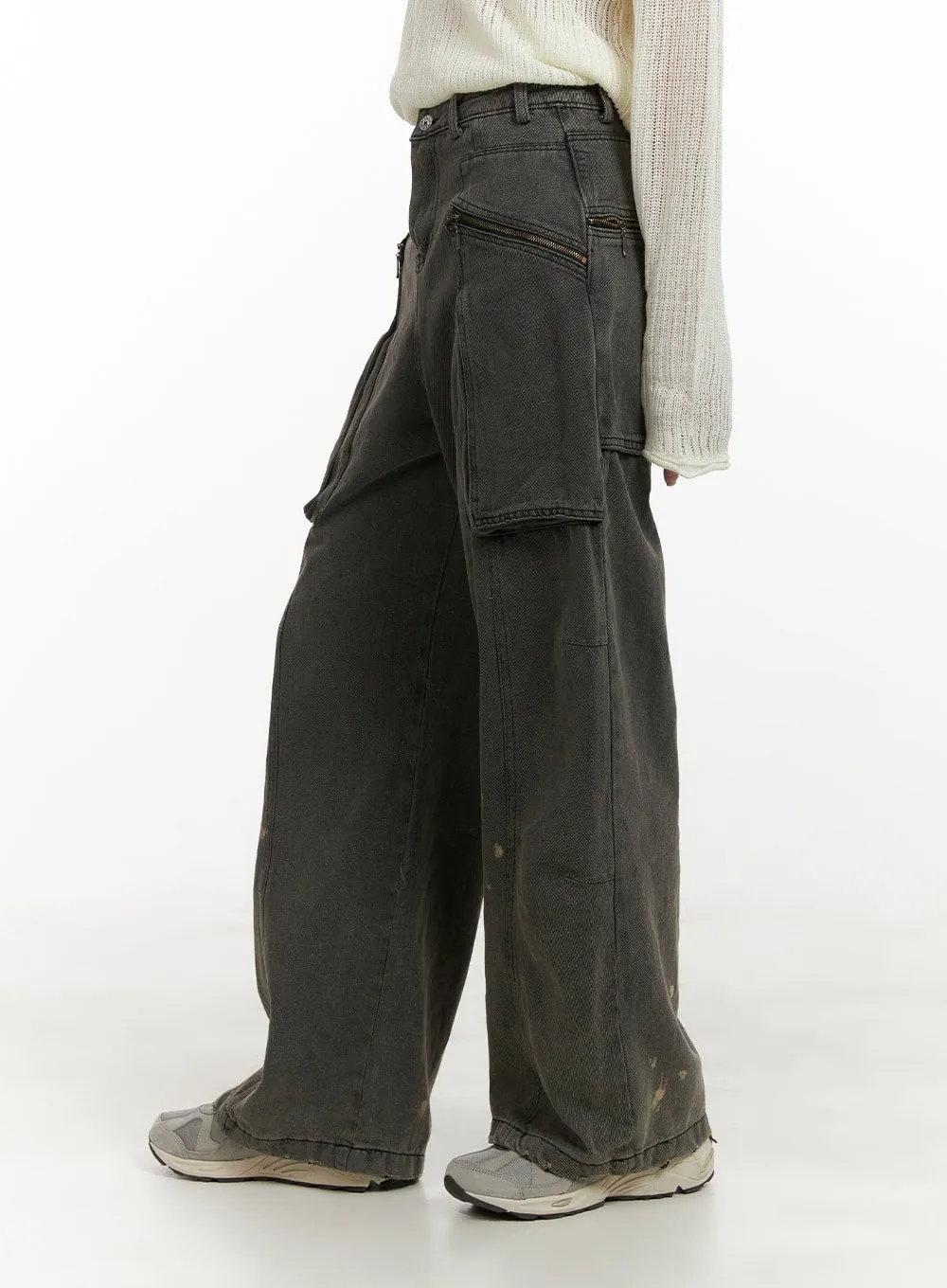 Loose Fit Cargo Jeans CY402