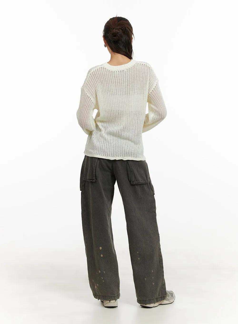 Loose Fit Cargo Jeans CY402