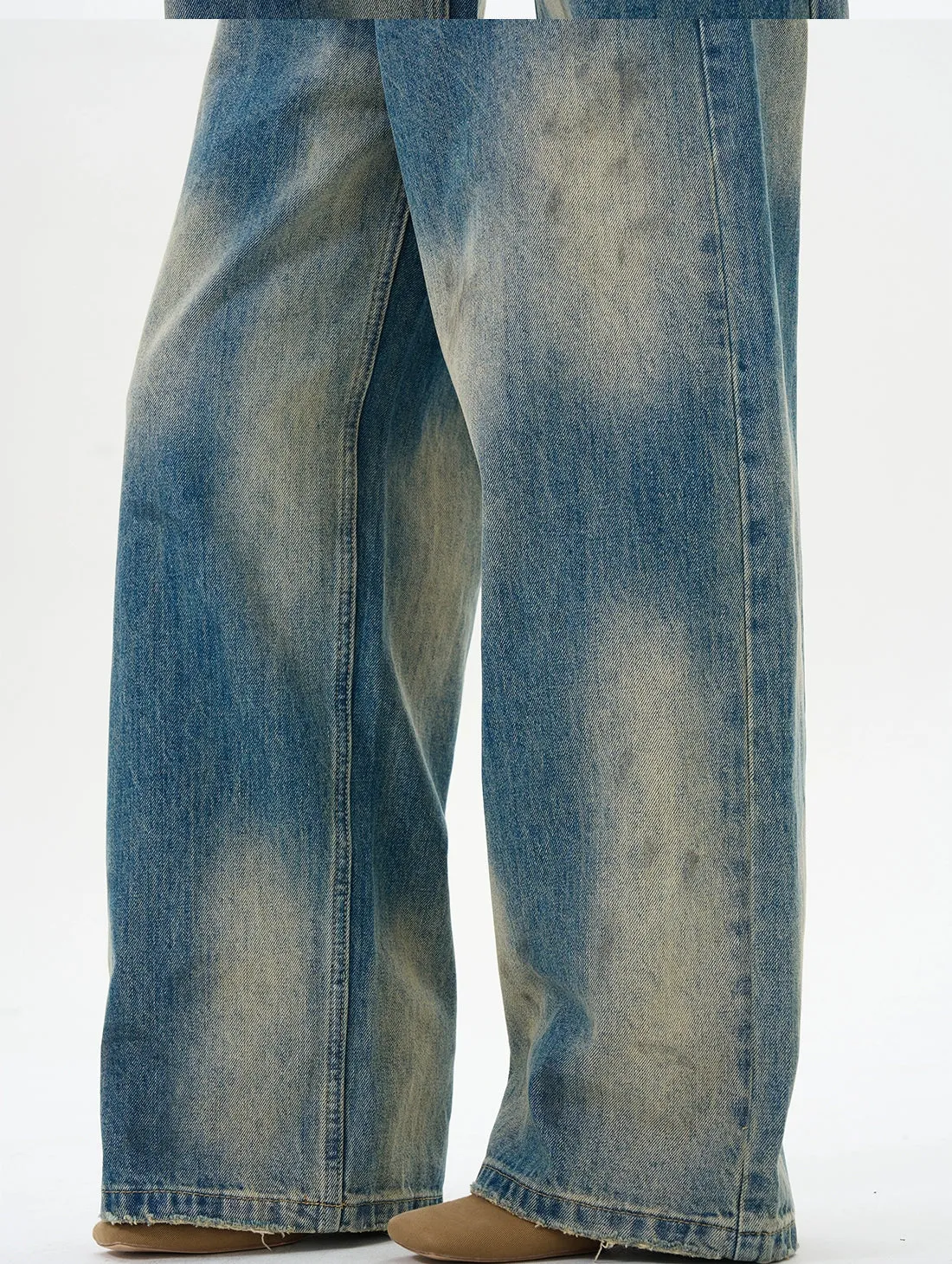 Loose-fit Ink-Splashed Jeans