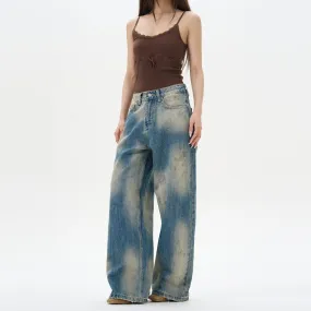 Loose-fit Ink-Splashed Jeans