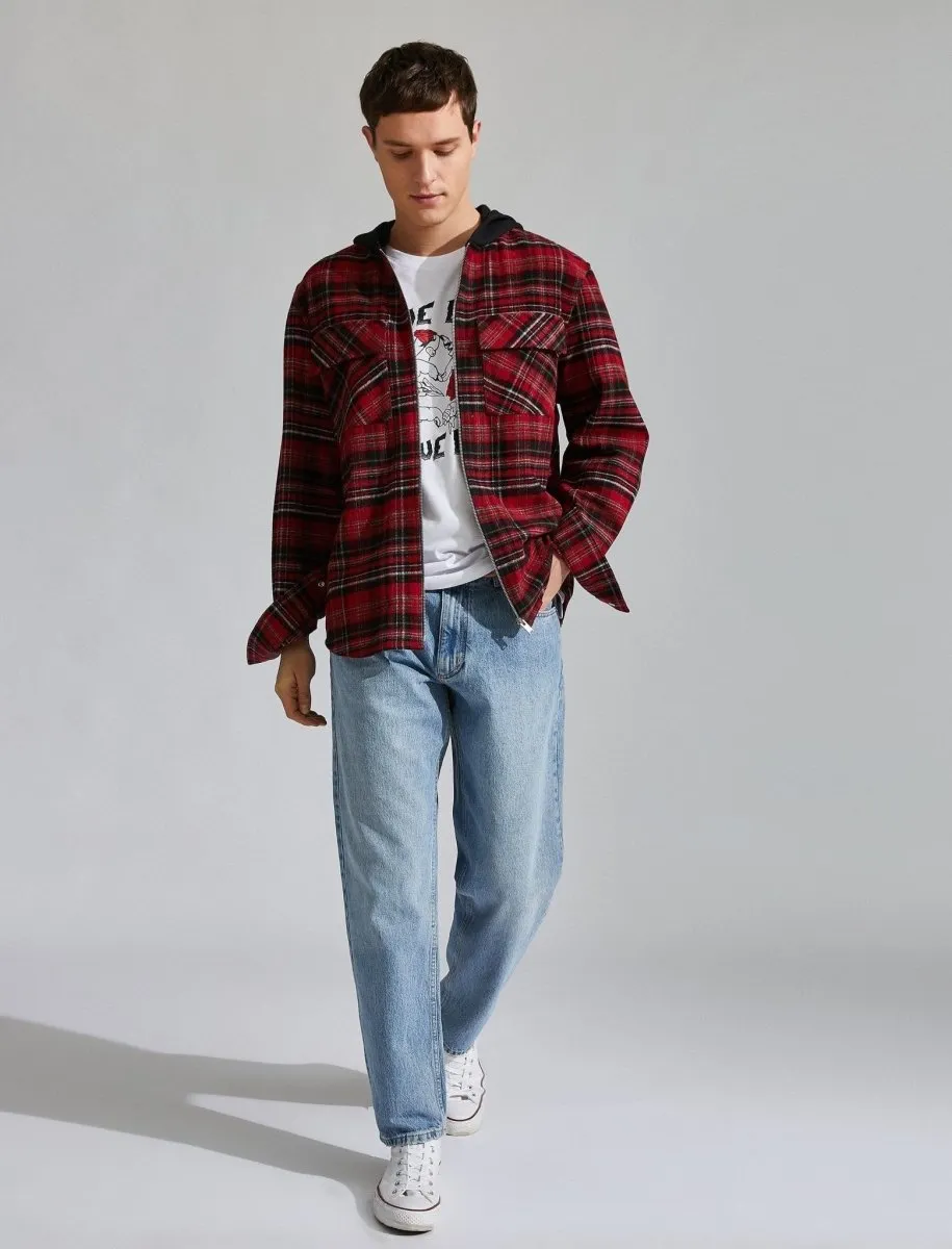 Loose Fit Jean Pants in Light Blue
