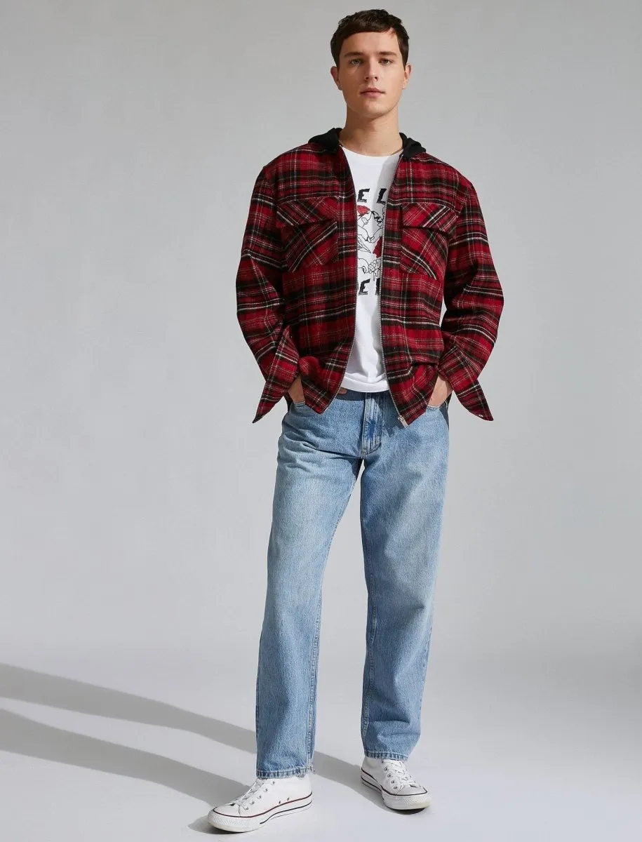Loose Fit Jean Pants in Light Blue