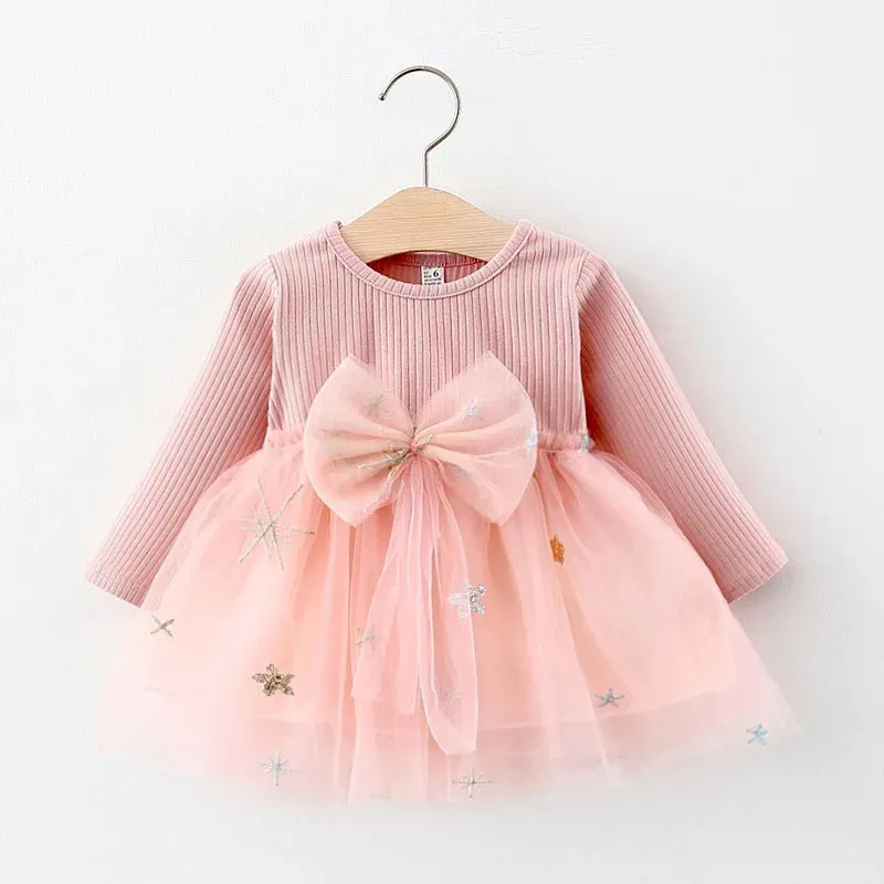 Melario Baby Girl Long Sleeve Dress