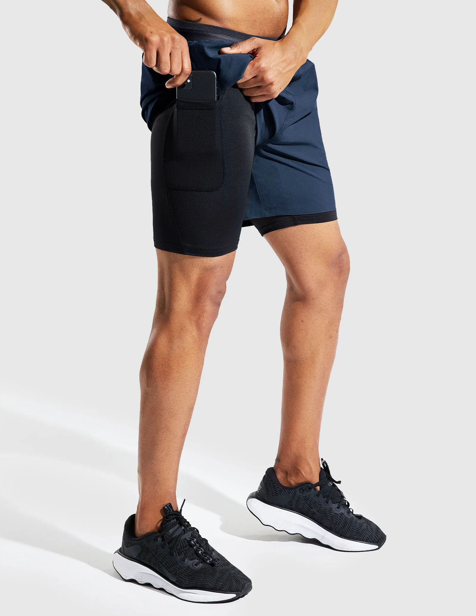 Men's 2 in 1 Running Shorts 5"