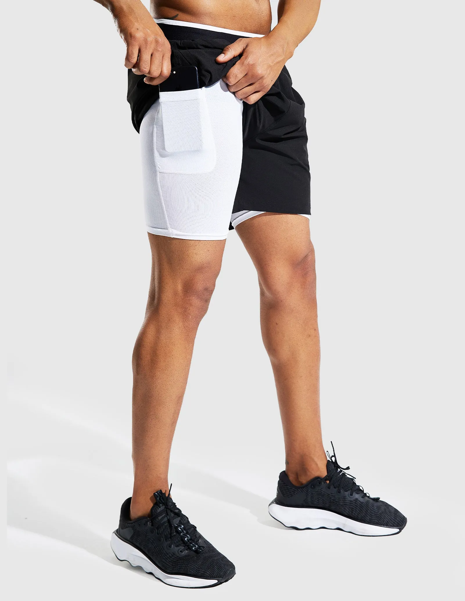 Men's 2 in 1 Running Shorts 5"
