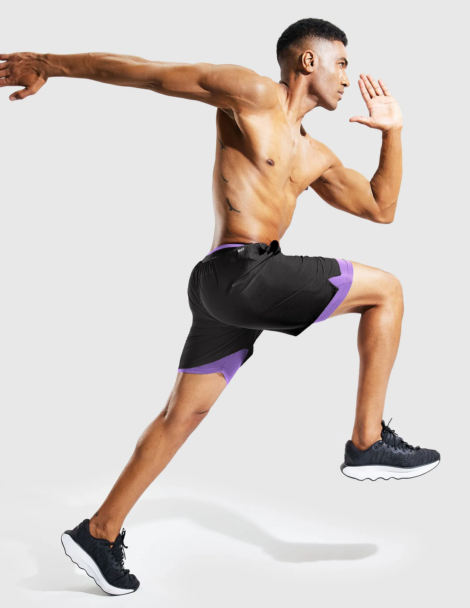 Men's 2 in 1 Running Shorts 5"