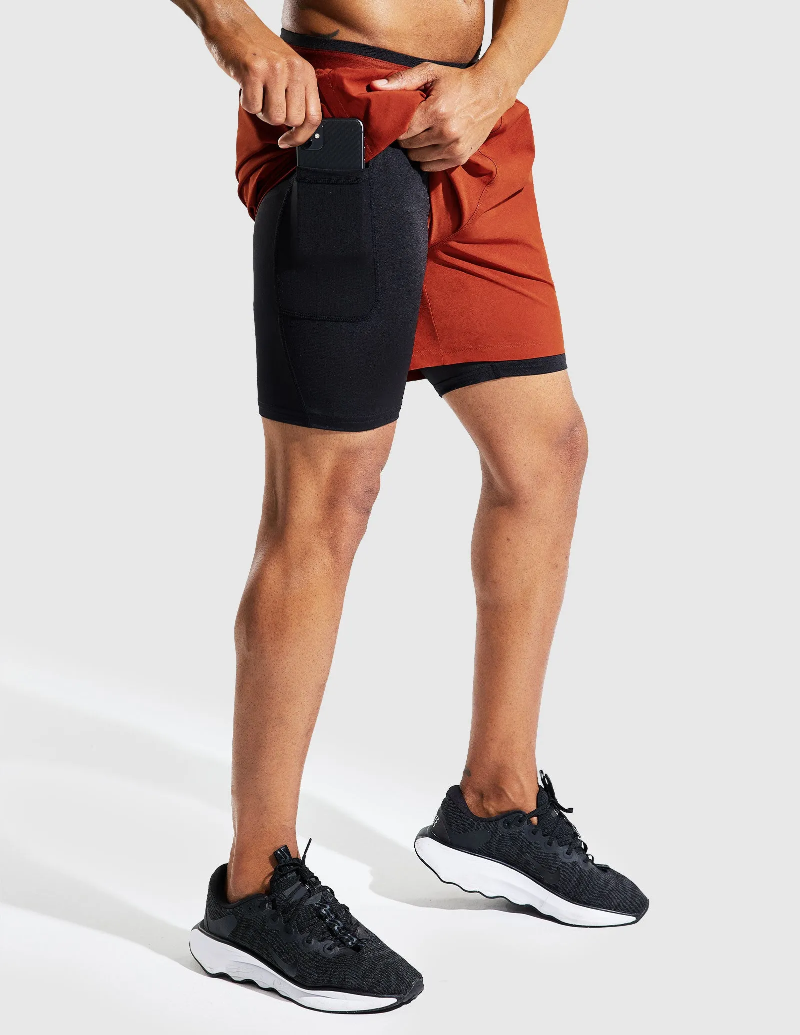 Men's 2 in 1 Running Shorts 5"