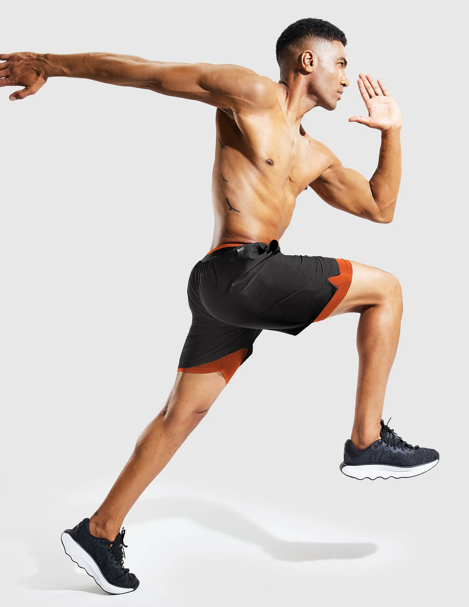 Men's 2 in 1 Running Shorts 5"