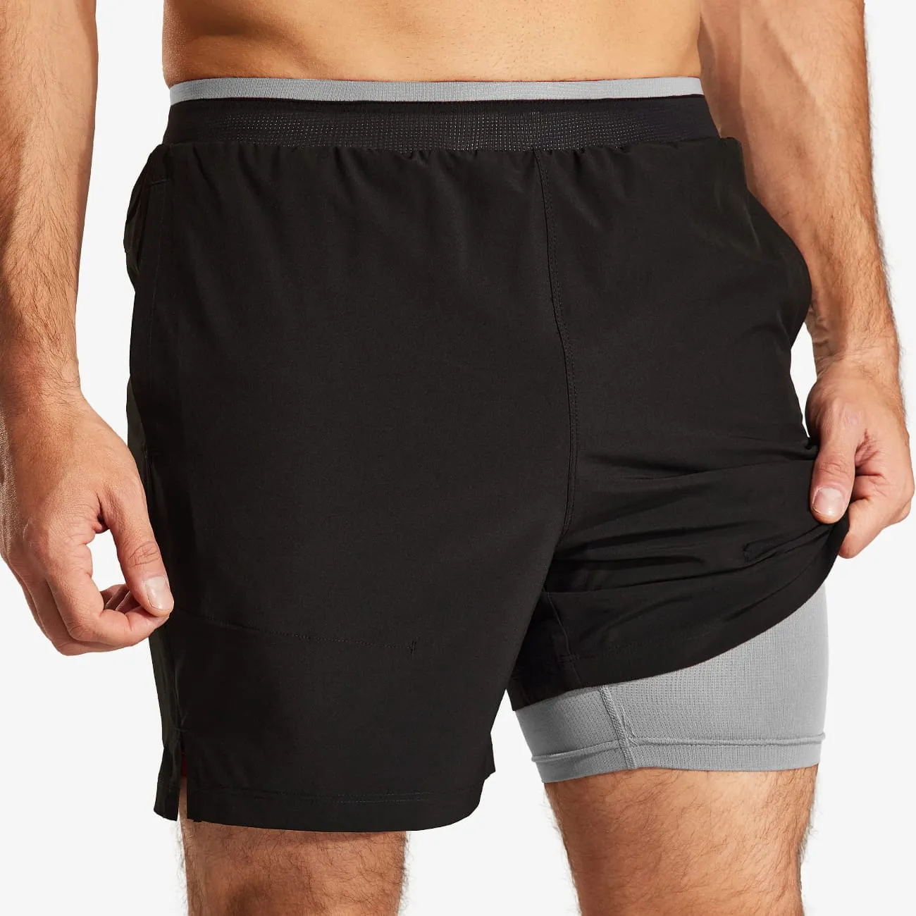 Men's 2 in 1 Running Shorts 5"