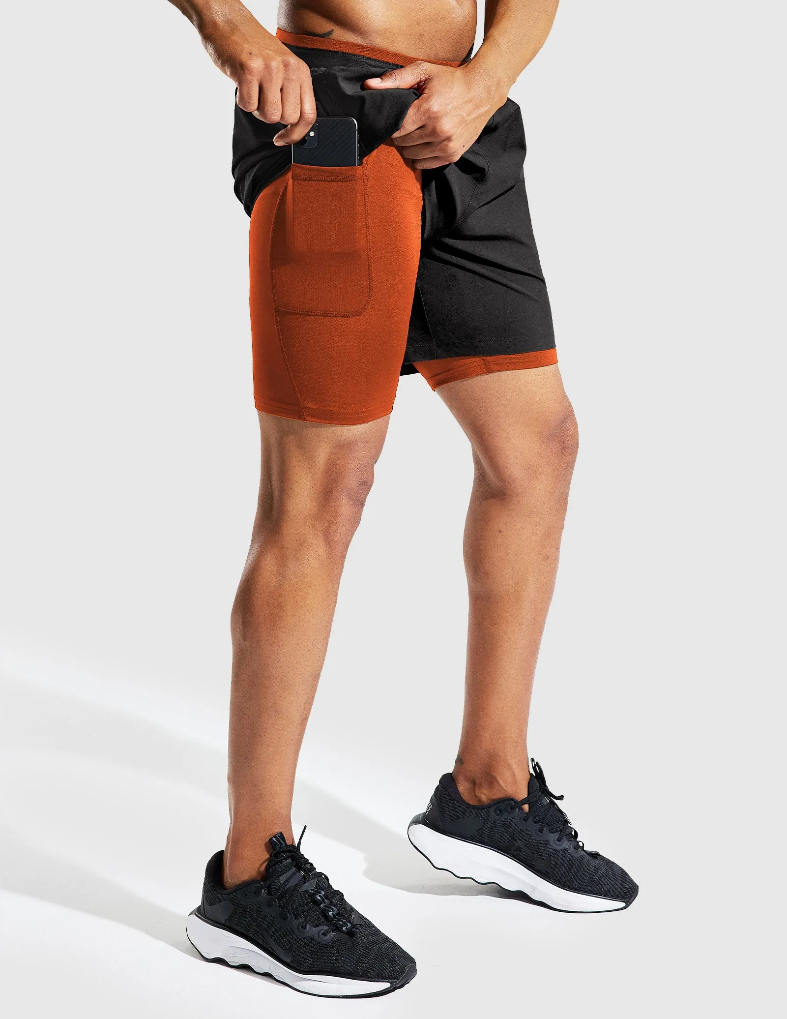 Men's 2 in 1 Running Shorts 5"