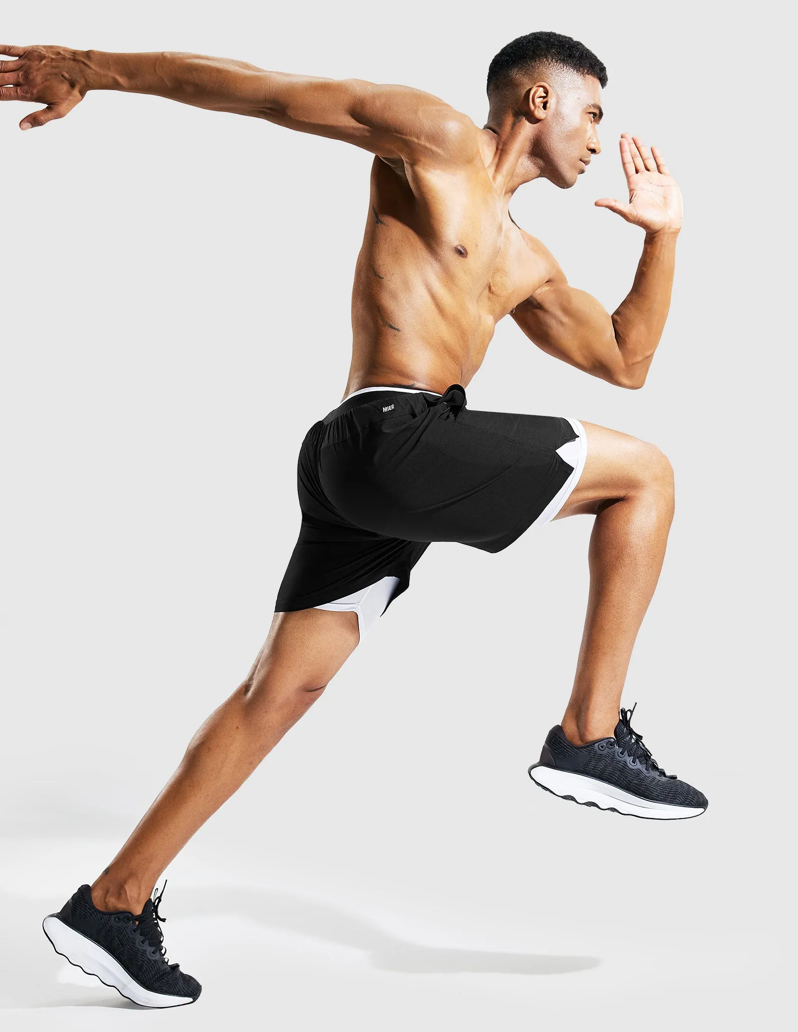 Men's 2 in 1 Running Shorts 5"