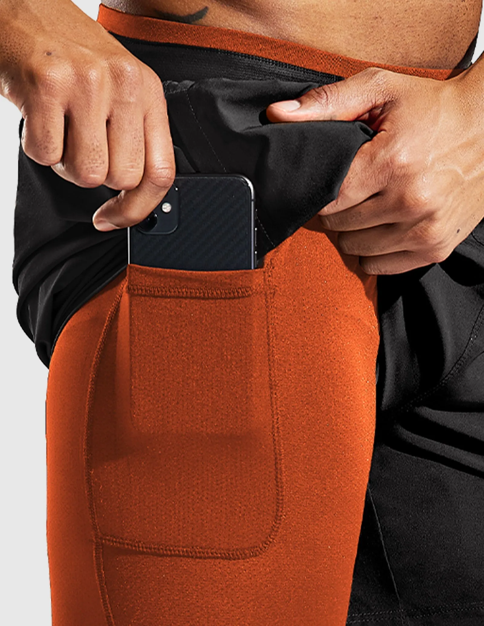 Men's 2 in 1 Running Shorts 5"