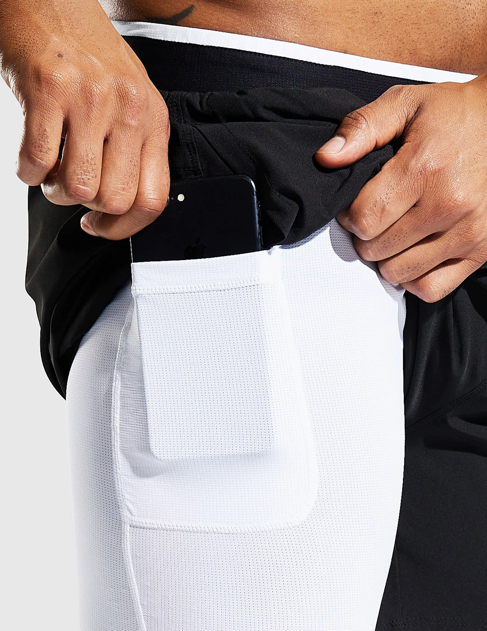 Men's 2 in 1 Running Shorts 5"