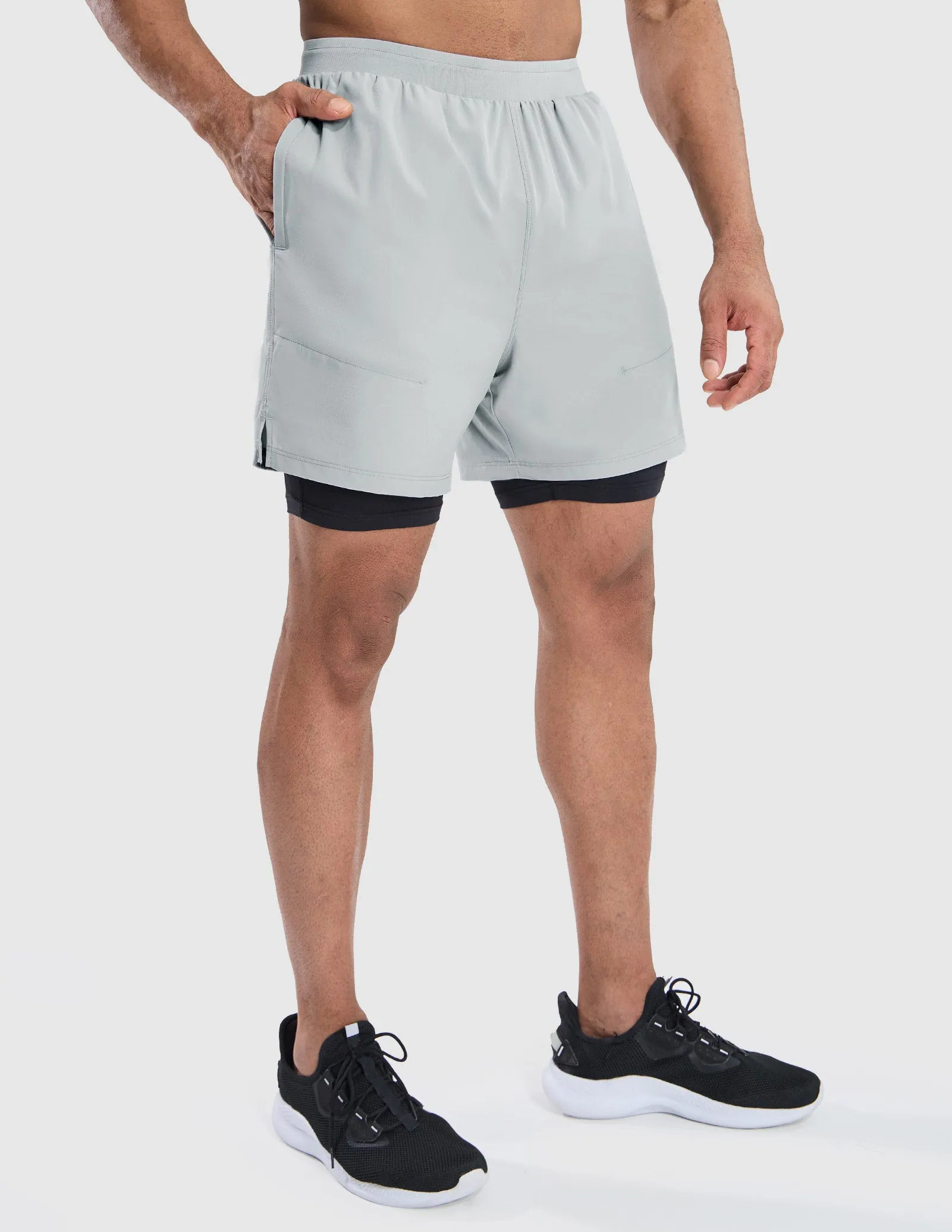 Men's 2 in 1 Running Shorts 5"