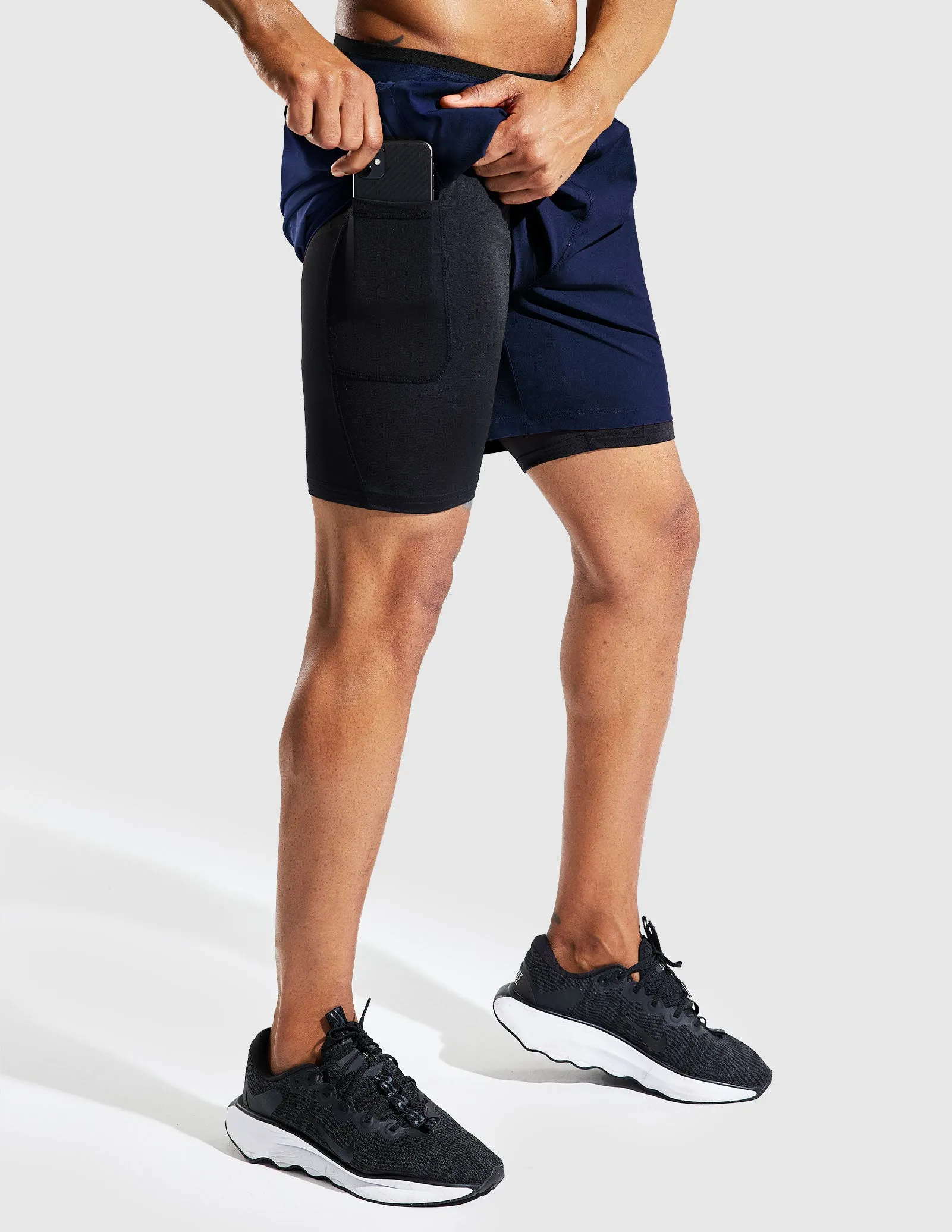 Men's 2 in 1 Running Shorts 5"