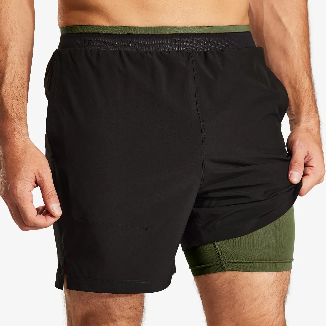 Men's 2 in 1 Running Shorts 5"