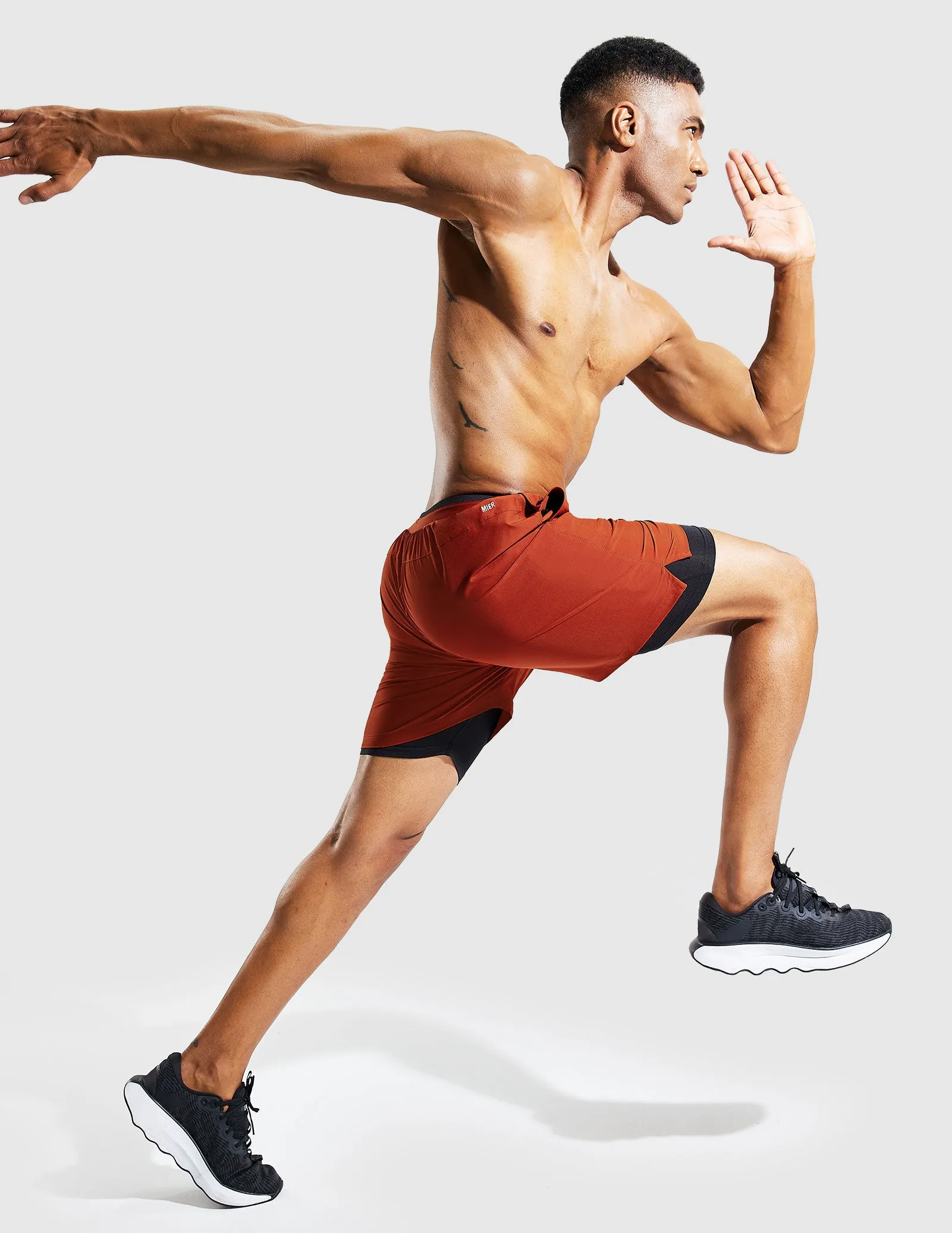 Men's 2 in 1 Running Shorts 5"