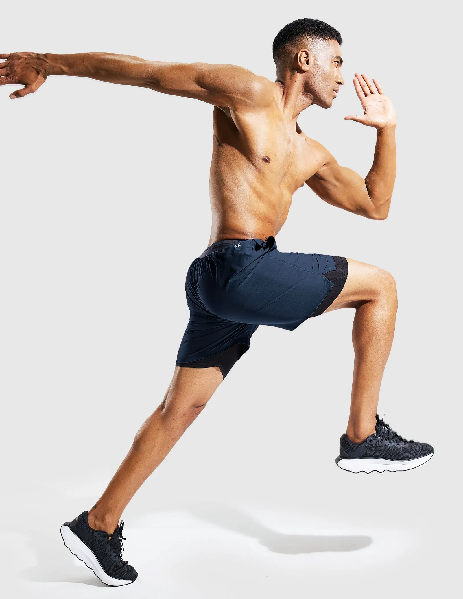 Men's 2 in 1 Running Shorts 5"