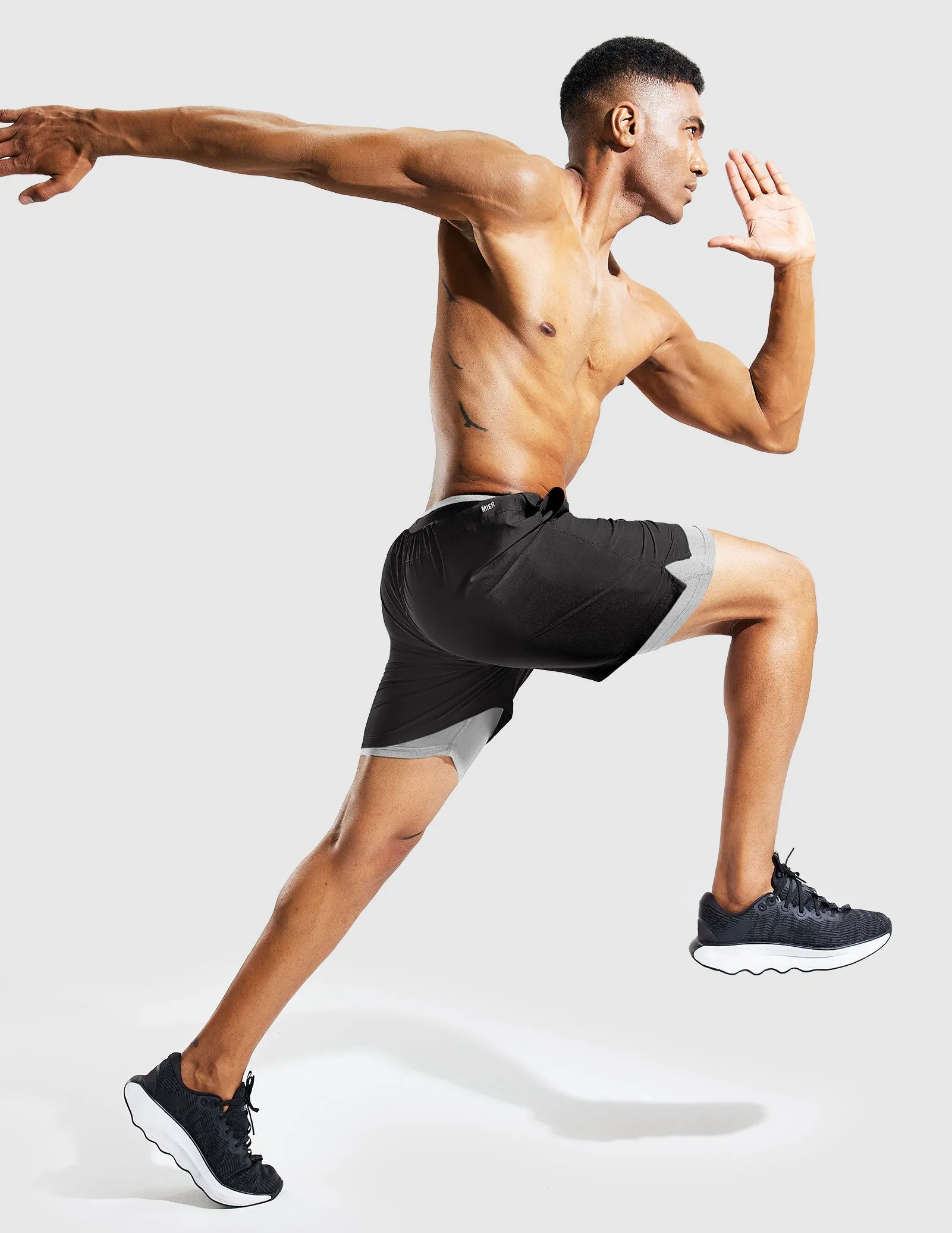 Men's 2 in 1 Running Shorts 5"