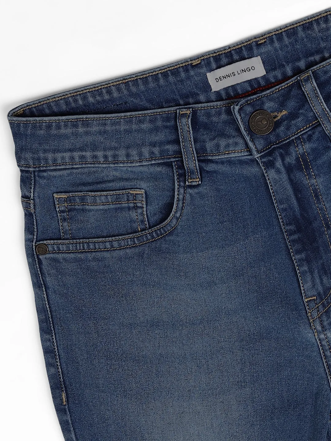 Men's Boot Cut Washed Indigo Stretchable Jeans