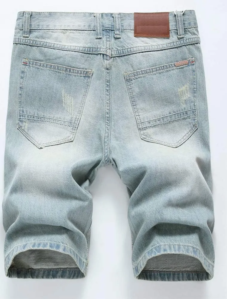 Men's Classic Denim Fit Distressed Shorts