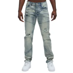 Men's Vintage Fashion Ripped Washed Jeans 60803162F