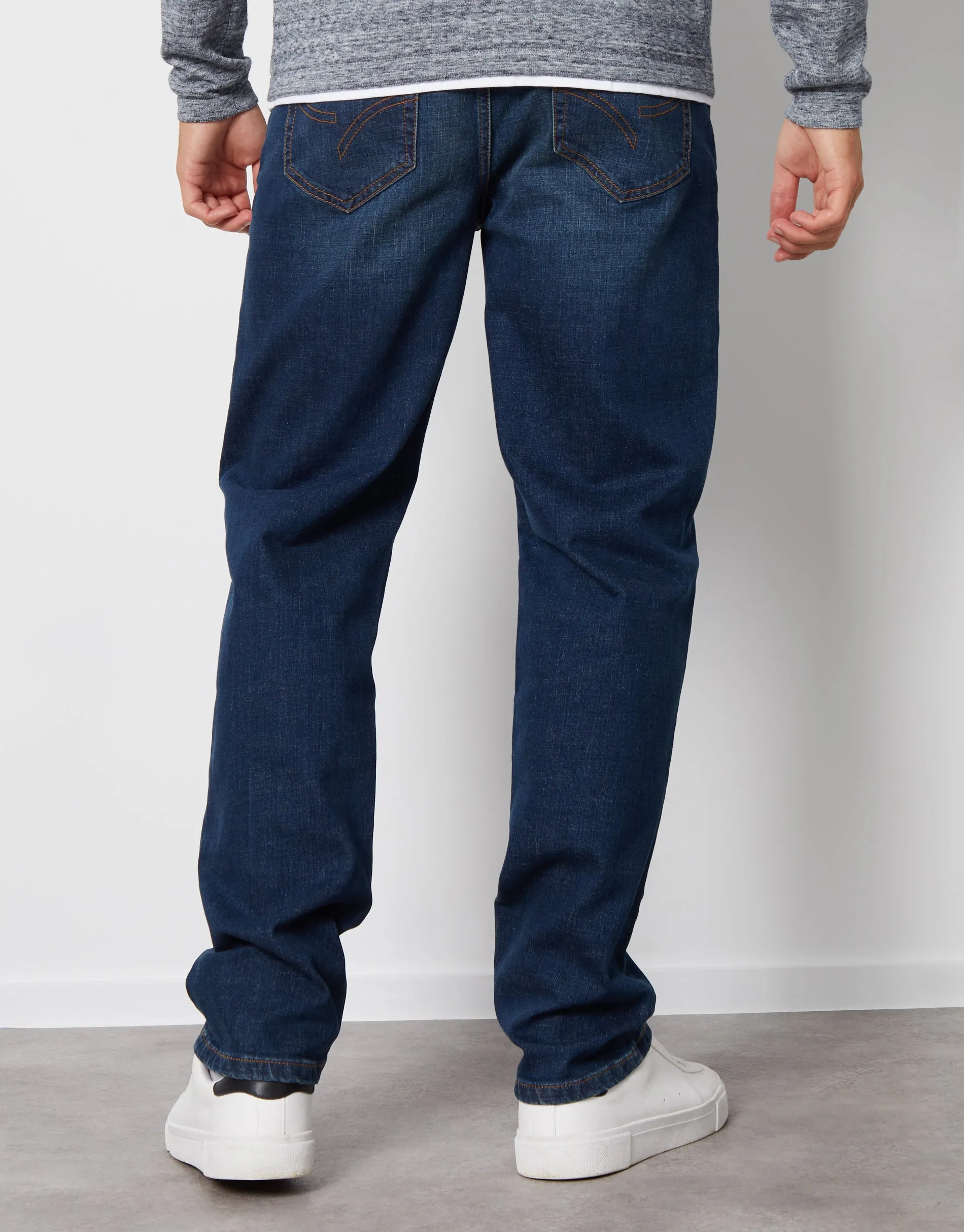 Men's Vintage Wash Straight Leg Jeans