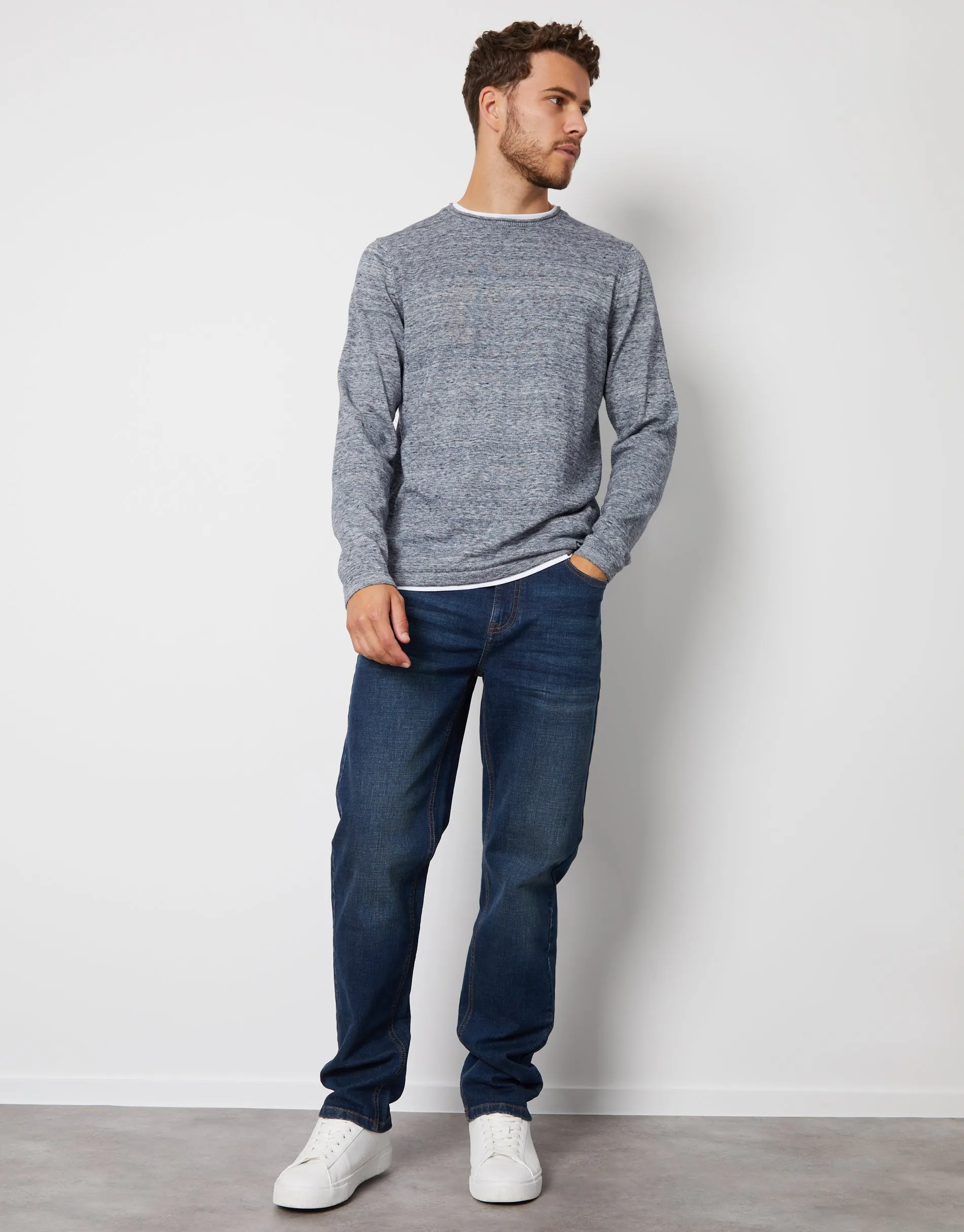 Men's Vintage Wash Straight Leg Jeans