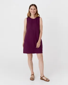 Midi linen dress MANHATTAN in Royal purple