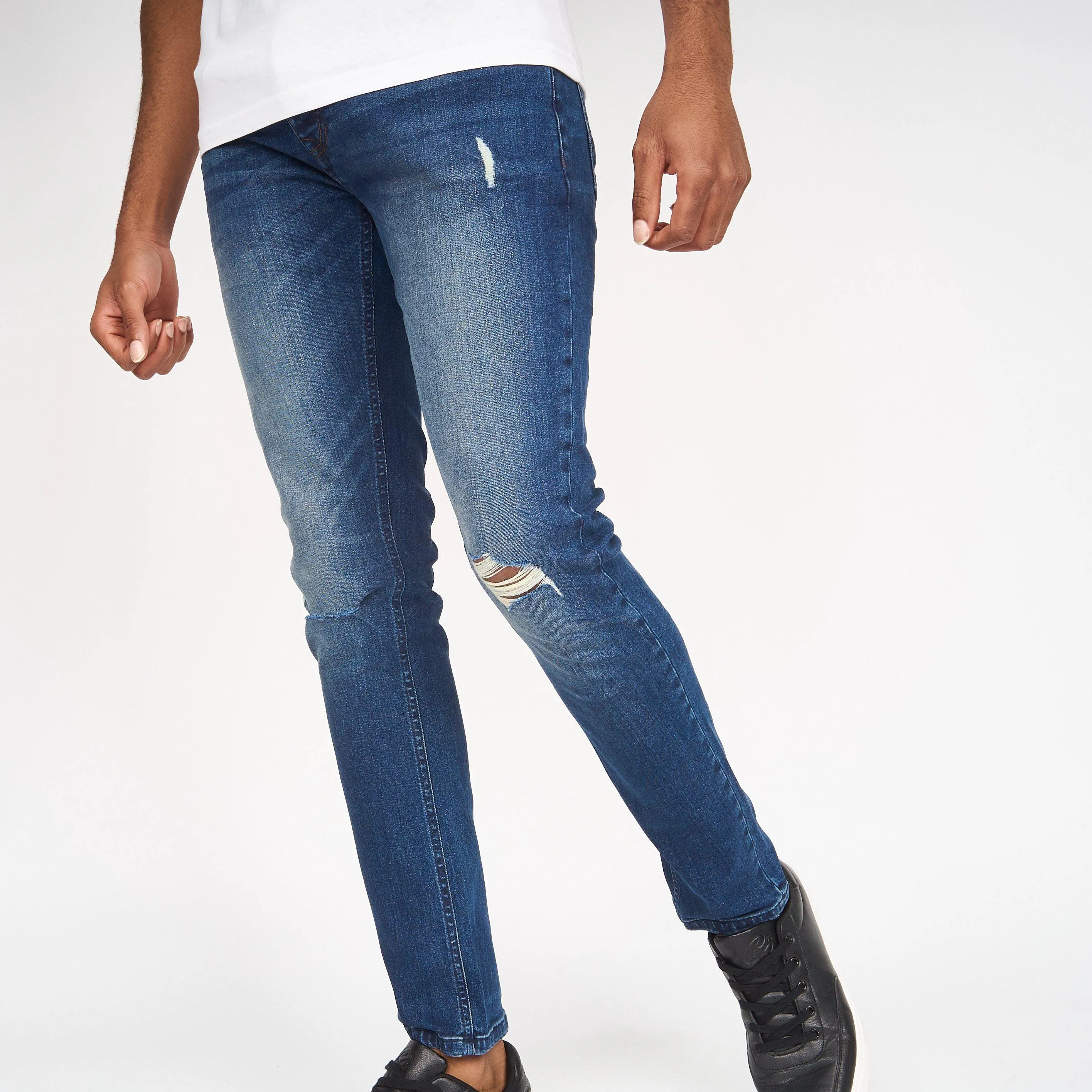Money Mens Ape Rip Jeans Vintage Wash