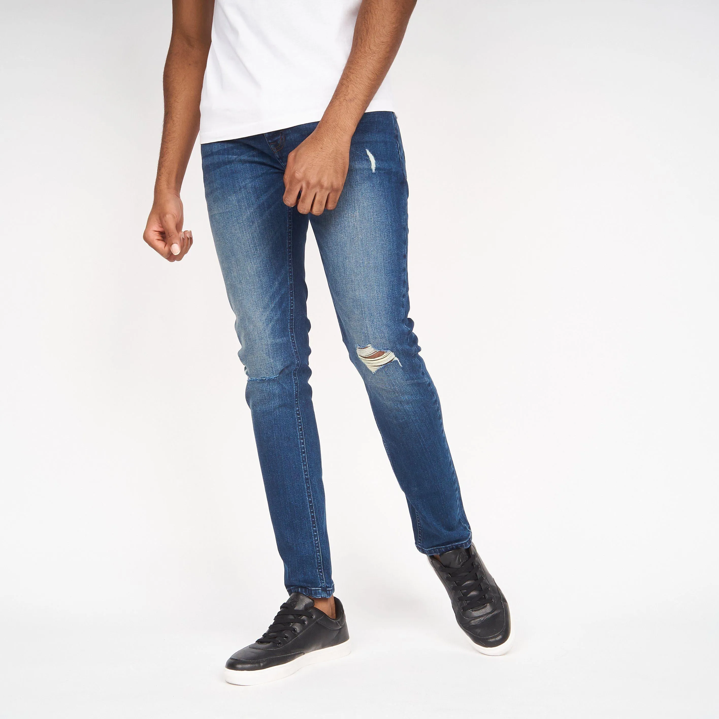 Money Mens Ape Rip Jeans Vintage Wash