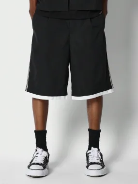 Nylon Bermuda Short With Side Stripes