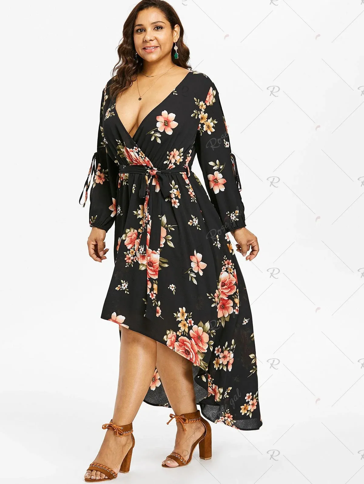 Plus Size High-Low Dress